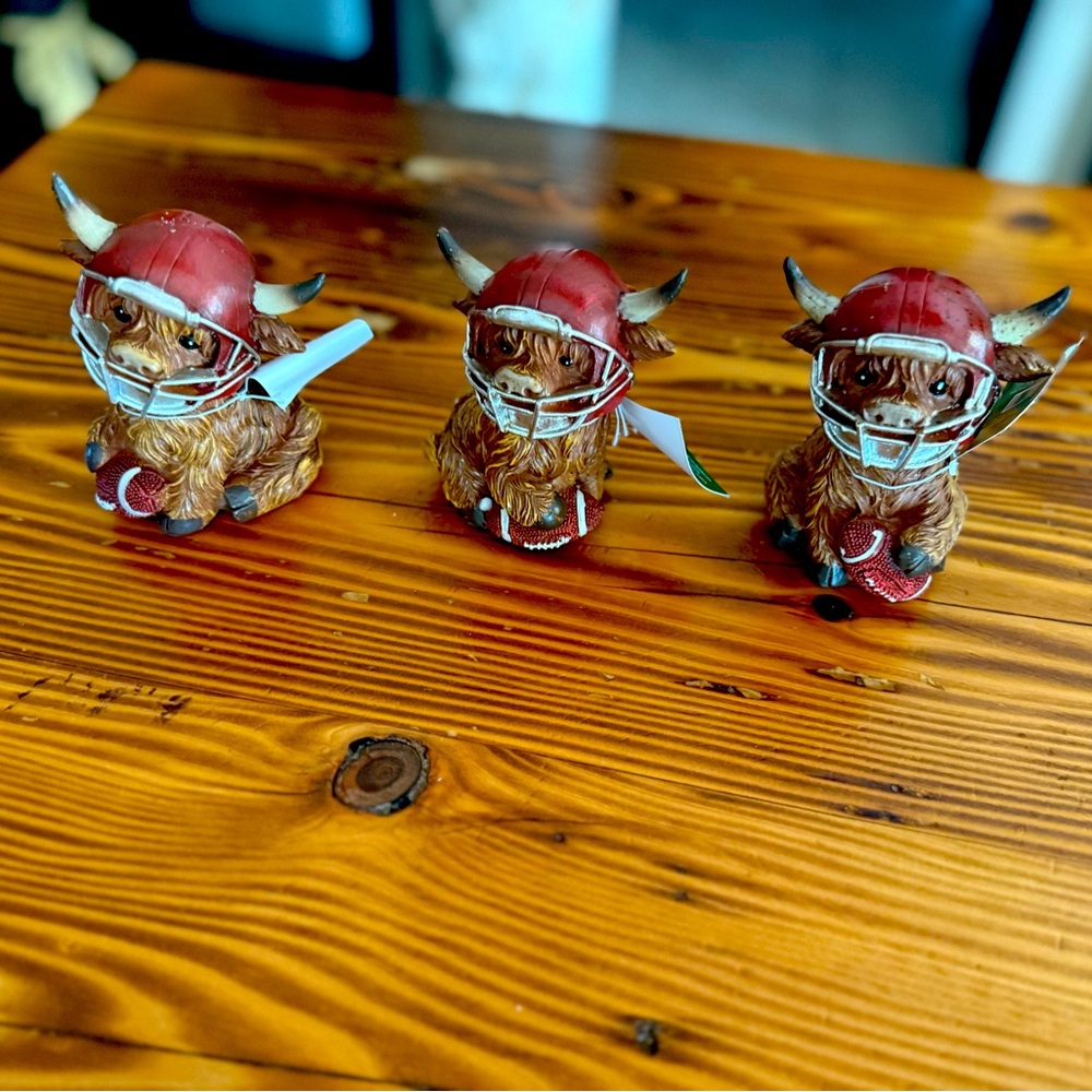 Hobby Lobby Fall 2025 Football Helmet Highland Cow Figurines